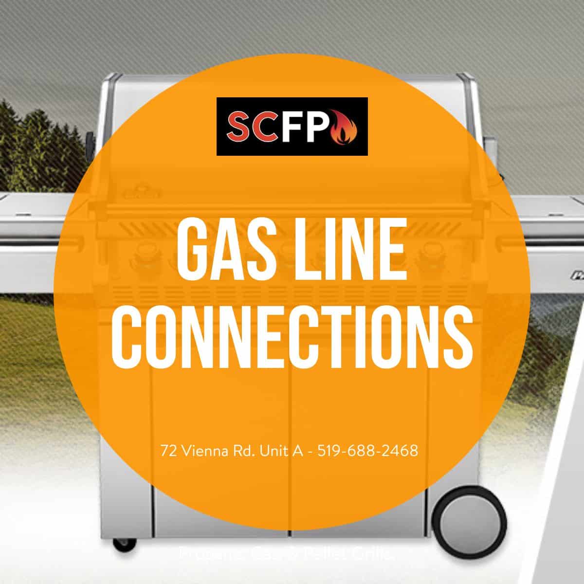 Gas line connections to bbq